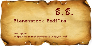 Bienenstock Beáta névjegykártya