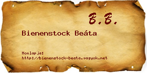 Bienenstock Beáta névjegykártya